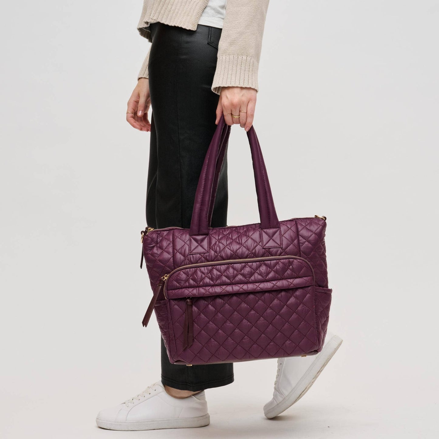 Jayna Quilted Nylon Tote