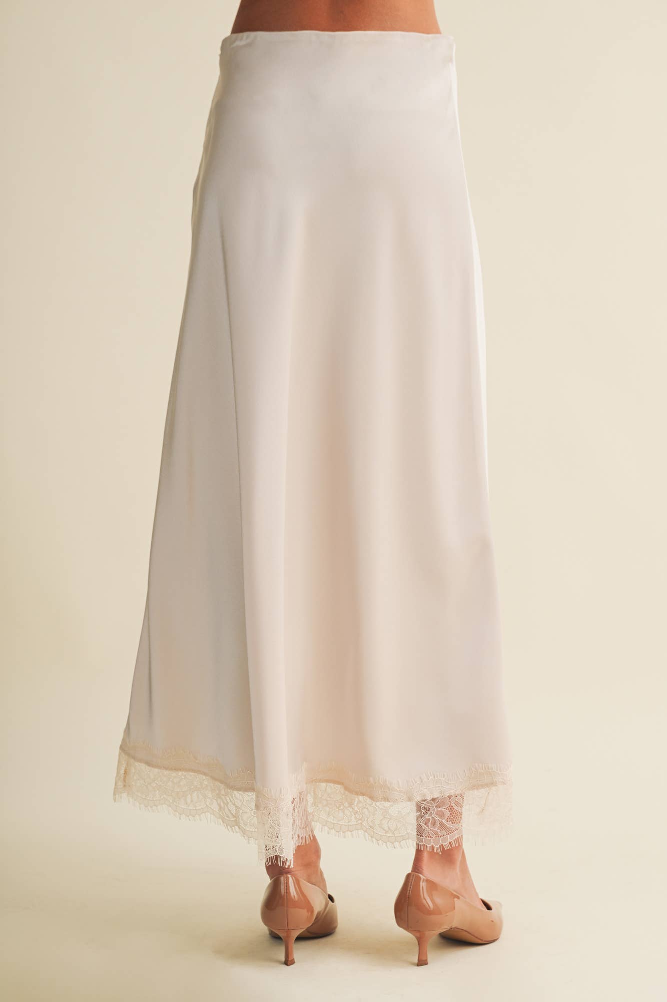 Amalie Scallop-Trim Lace Skirt
