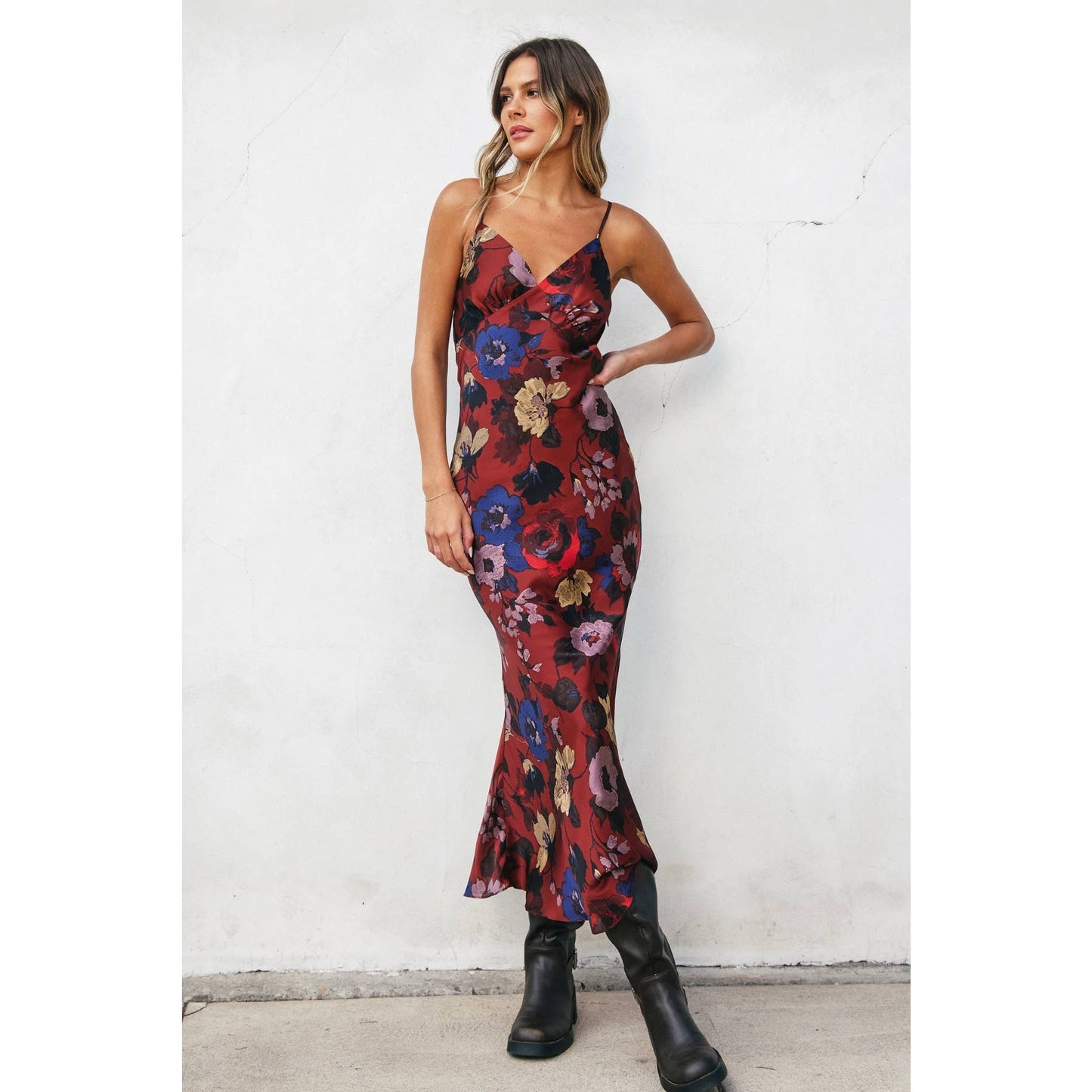 Ember Chevron Seam Open Back Dress