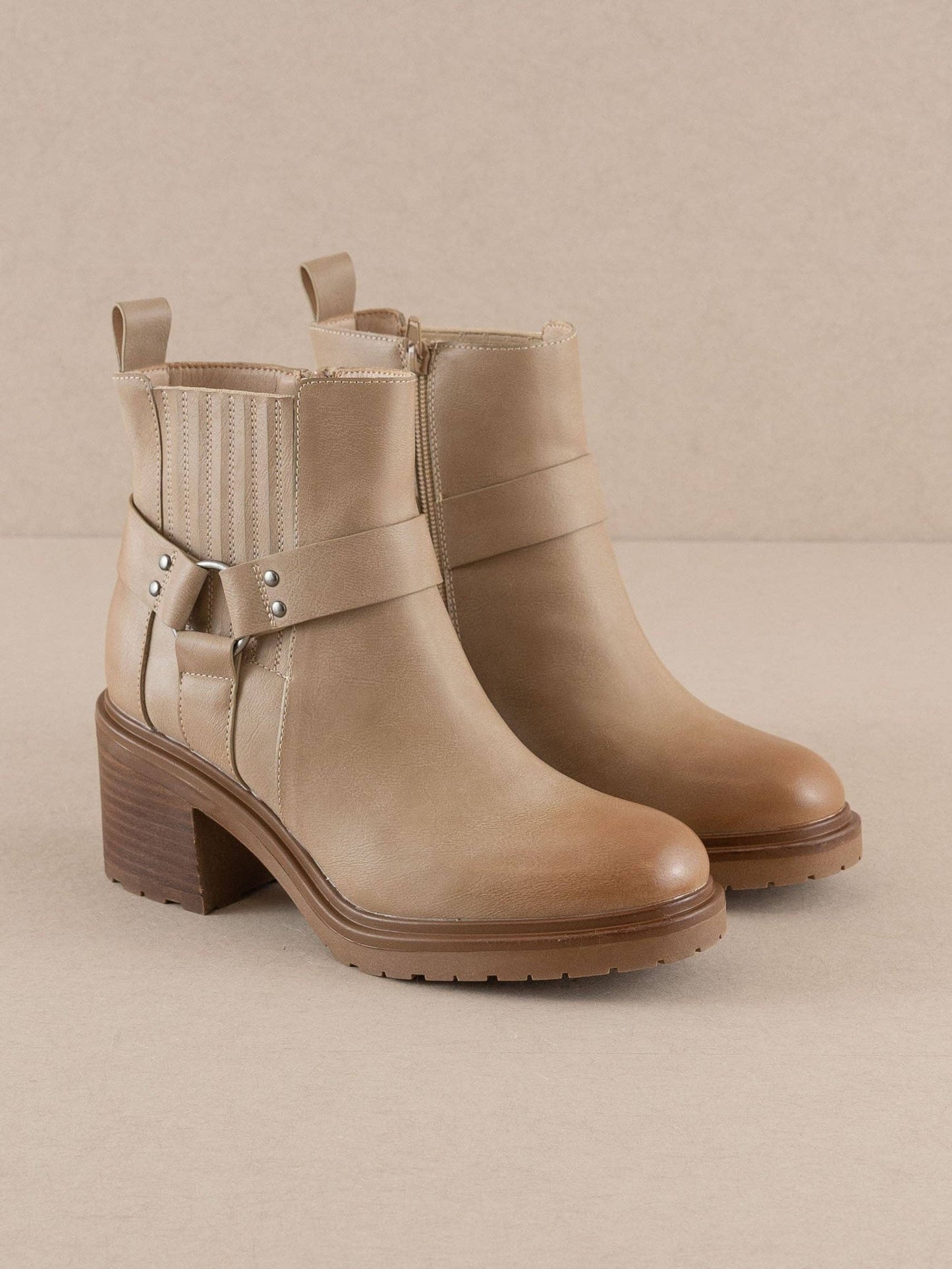 The Jayden | Khaki Motorcycle Bootie