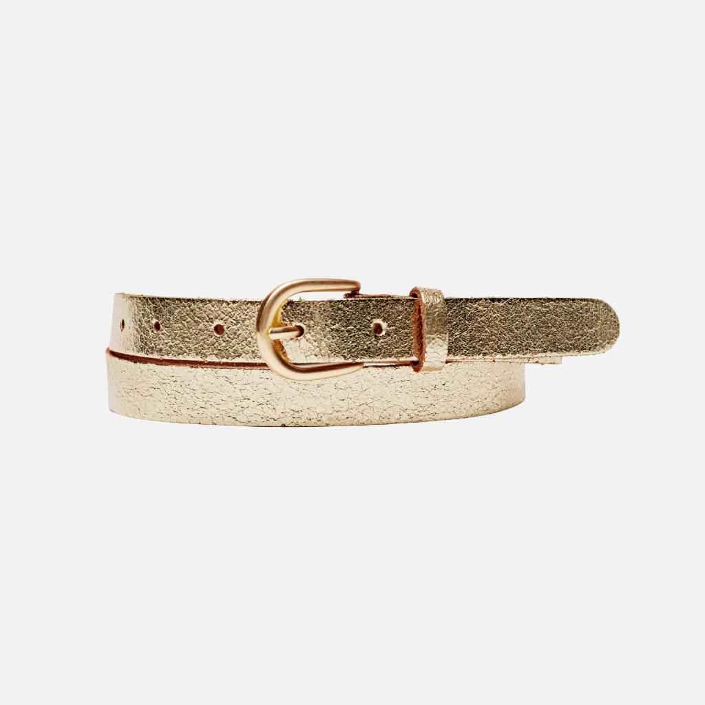 Eva | Metallic Skinny Belt