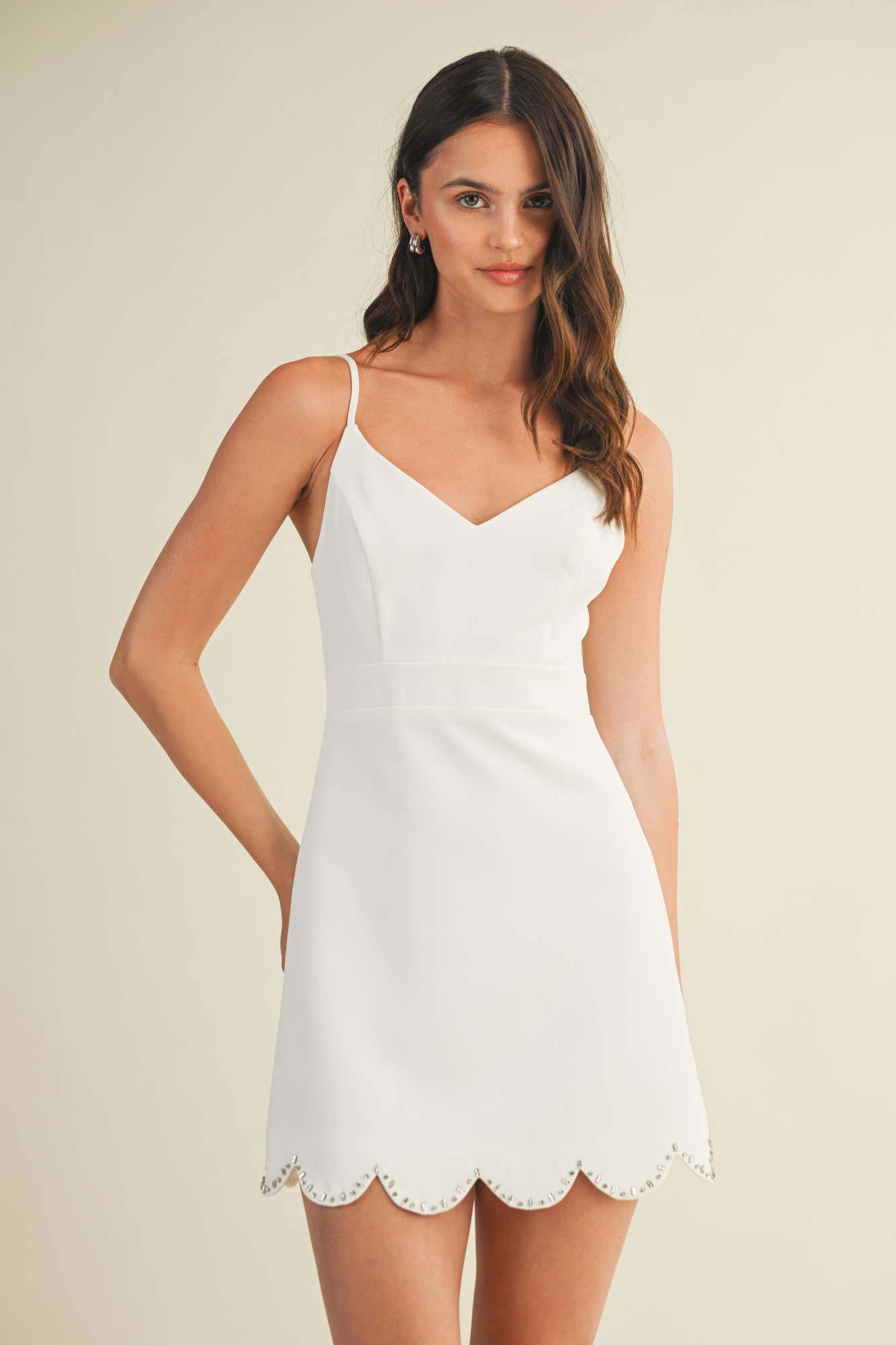 Patricia Scalloped Edge Dress