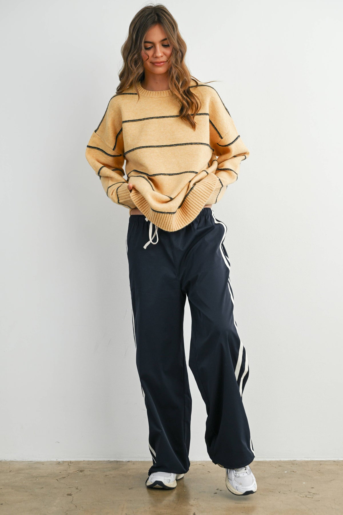 Coraline Striped Drop Shoulder Sweater