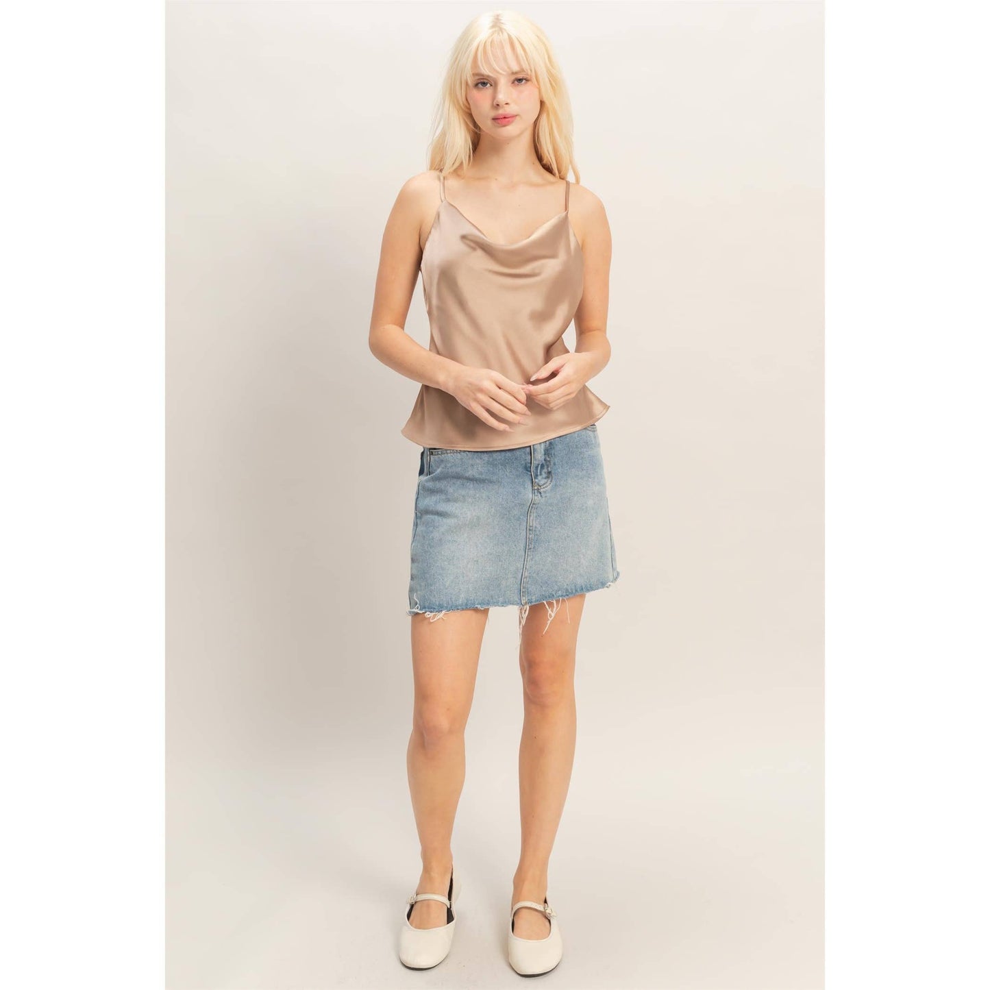 Isabella Satin Cami Top