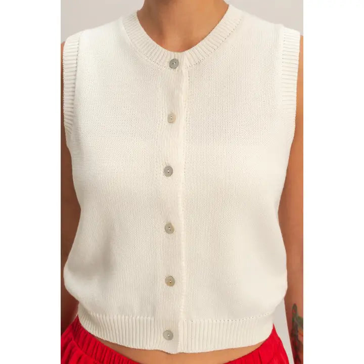 Gracie Sleeveless Cardigan