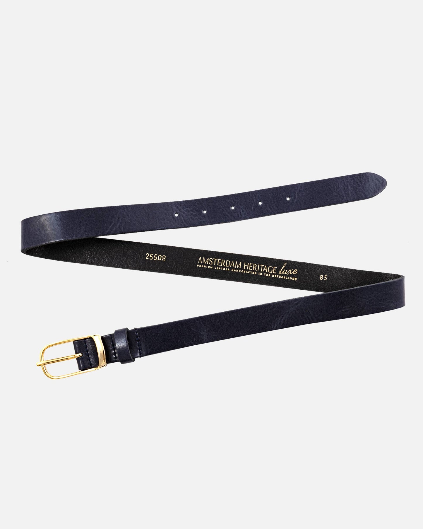 Lasse | Gold Buckle Skinny Belt