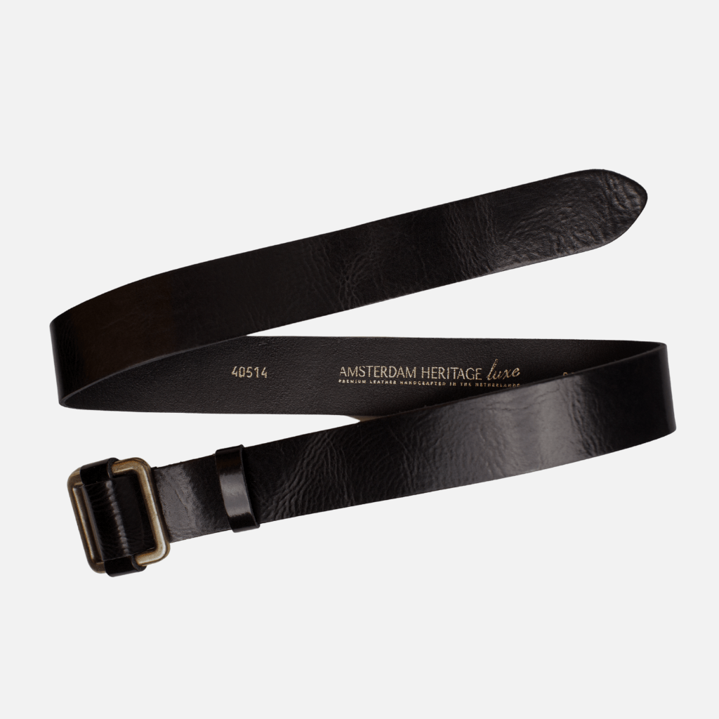 Pelle | Adjustable Gold Buckle Leather Slide Belt