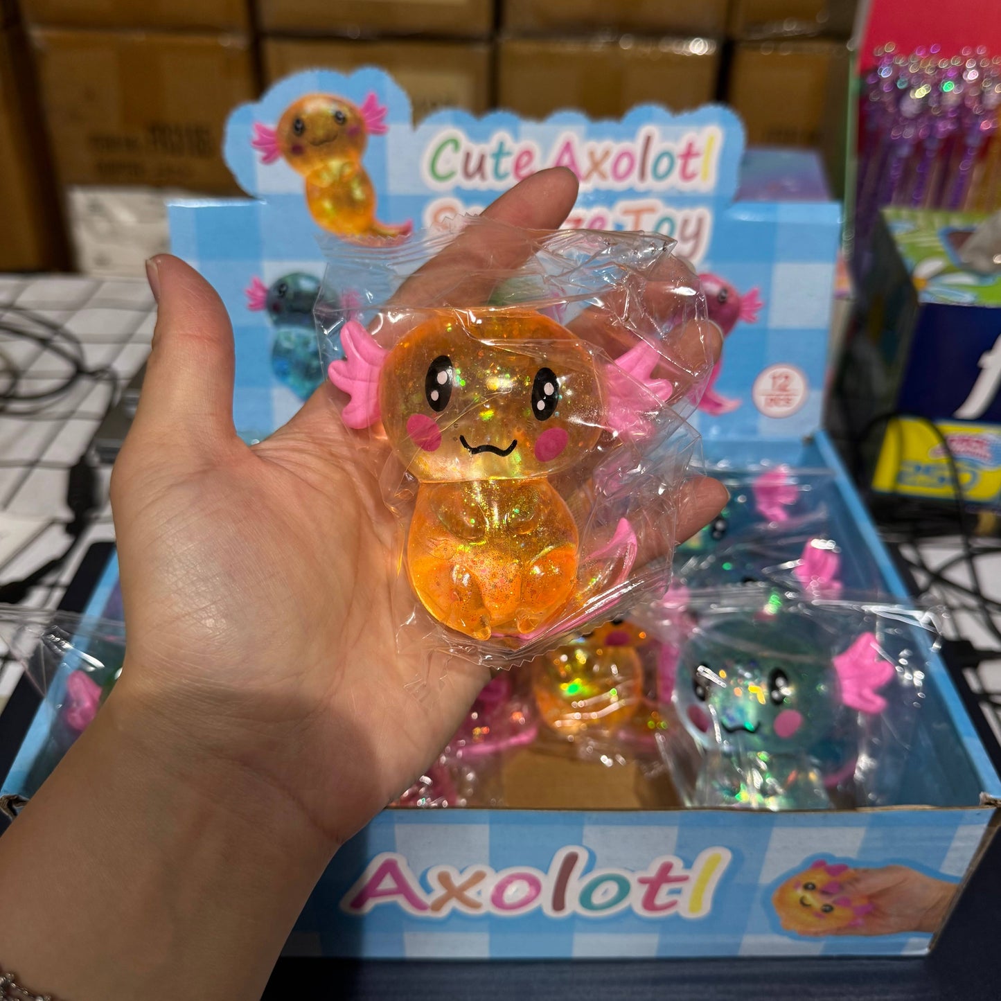 Sugar Squeeze Glitter Axolotl