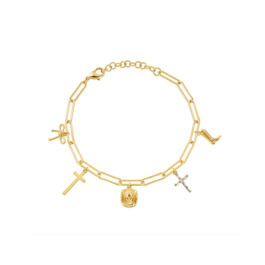 The Laura Cross Charm Bracelet