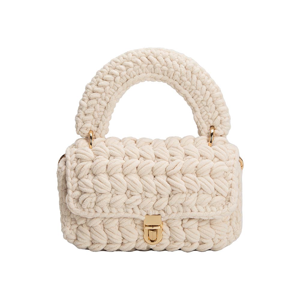 Avery Ivory Chenille Crossbody Bag