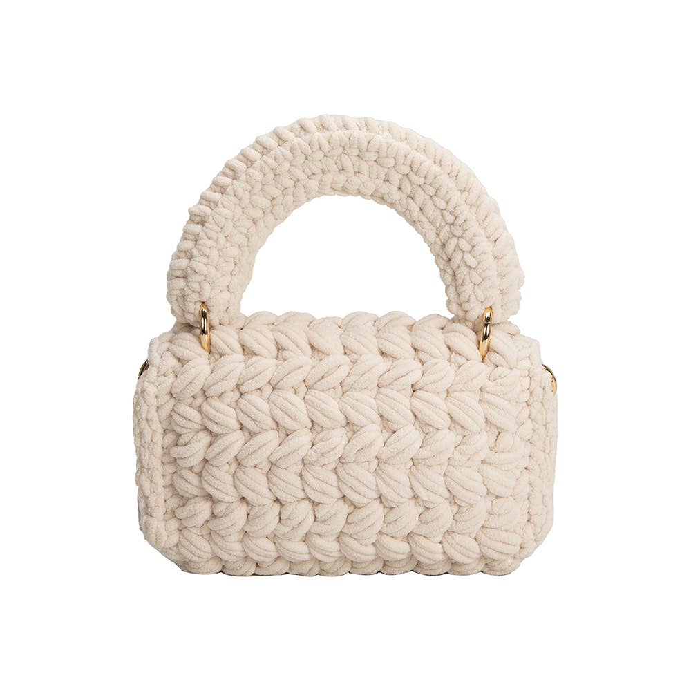 Avery Ivory Chenille Crossbody Bag