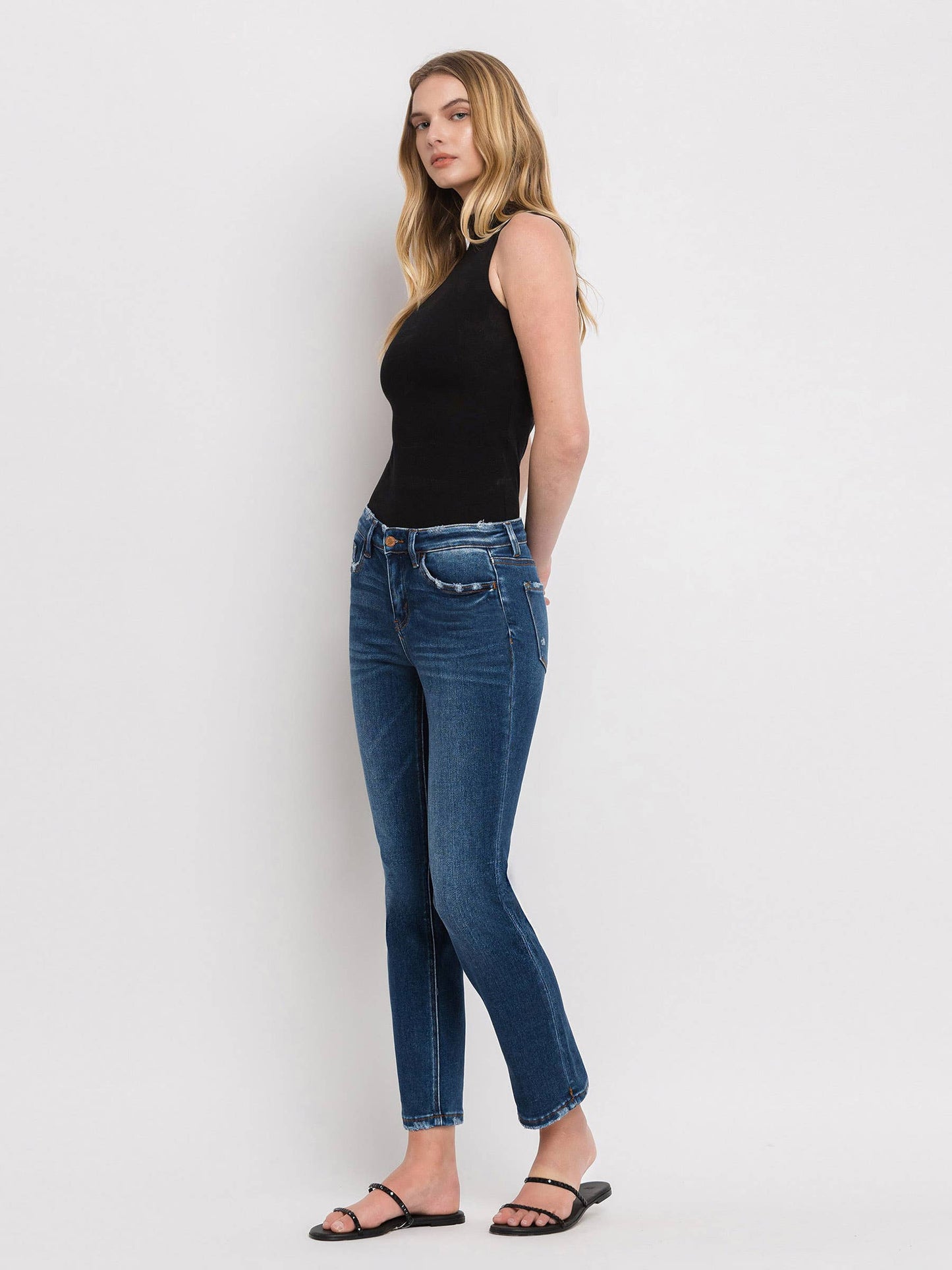 Janine Mid Rise Ankle Slim Jeans