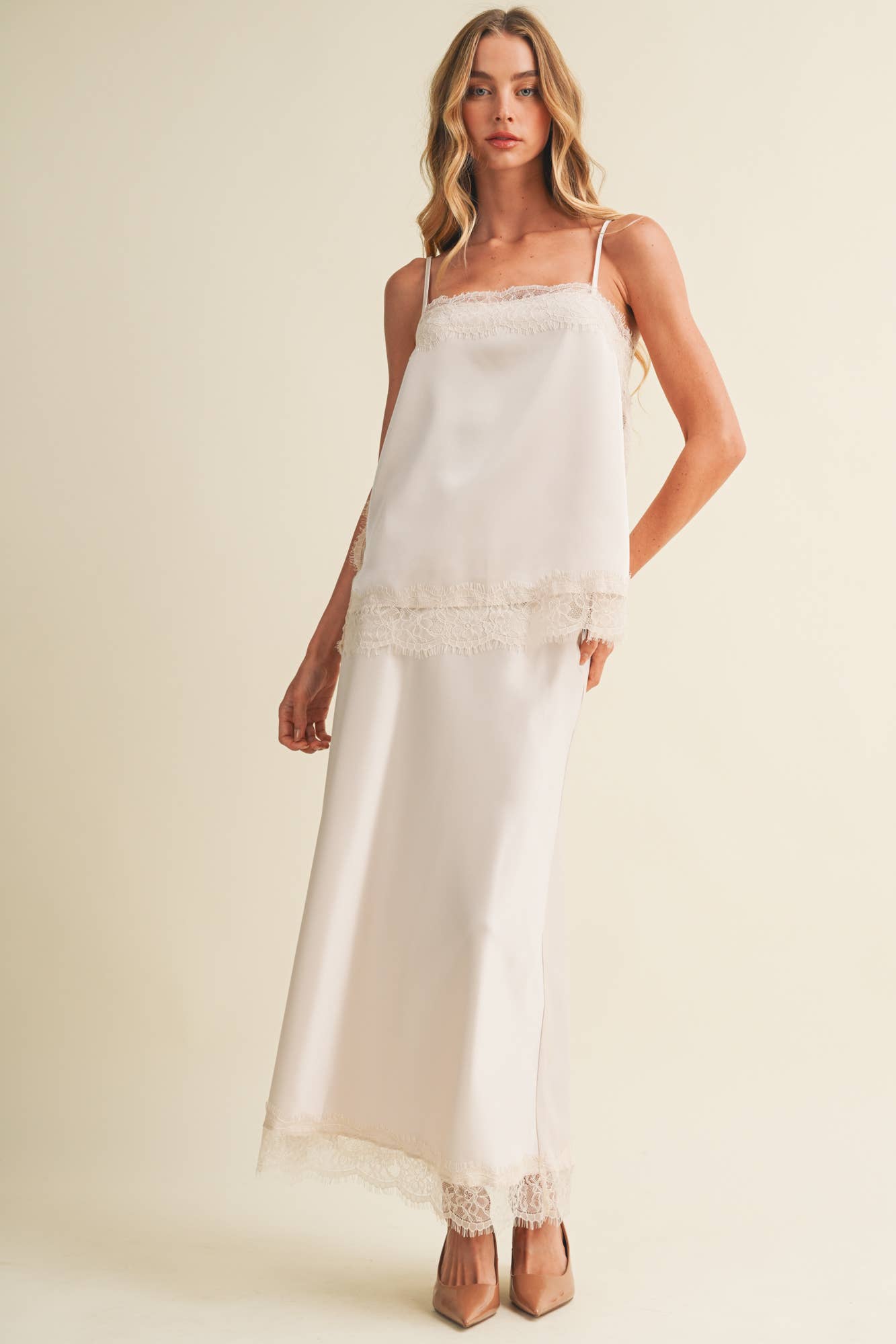 Amalie Scallop-Lace Trim Cami