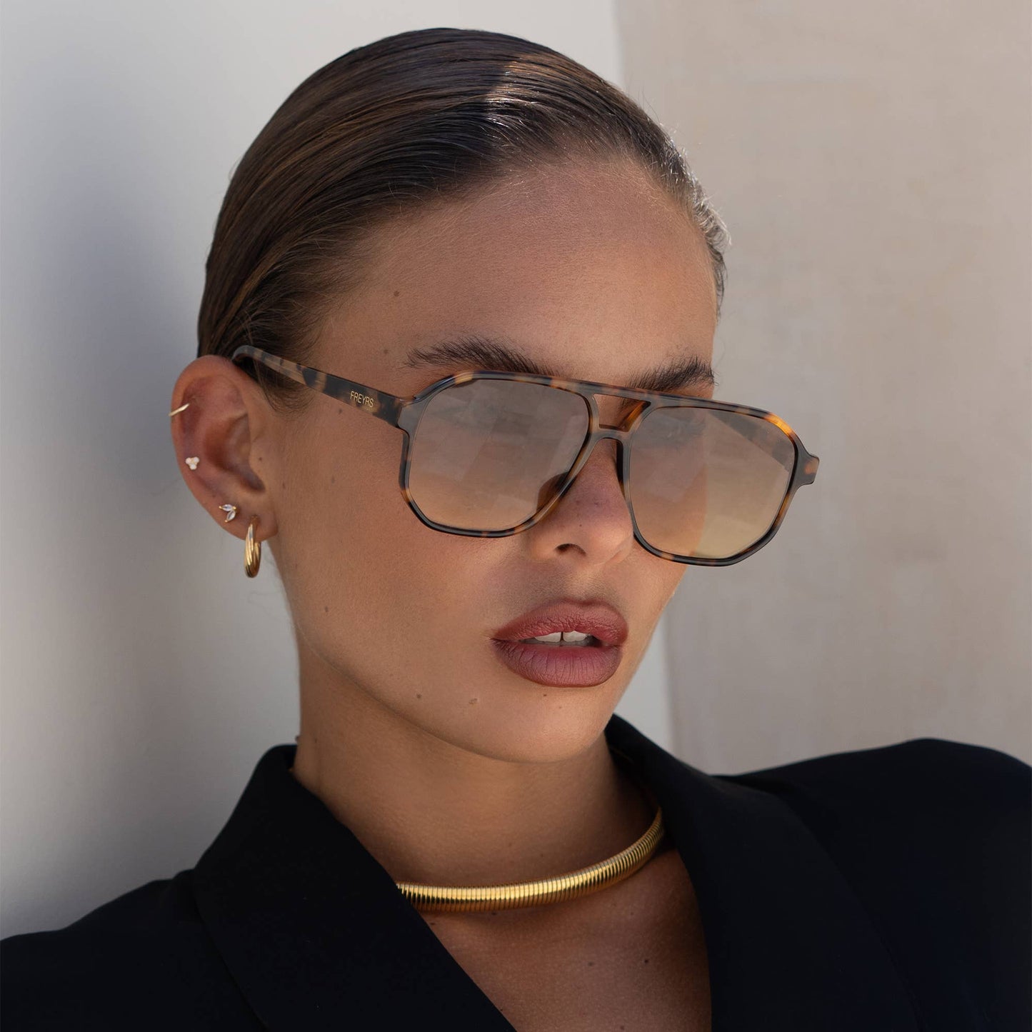 Billie Aviator Sunglasses - Tortoise Brown