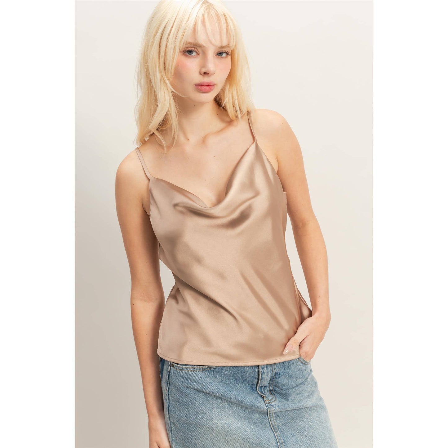 Isabella Satin Cami Top