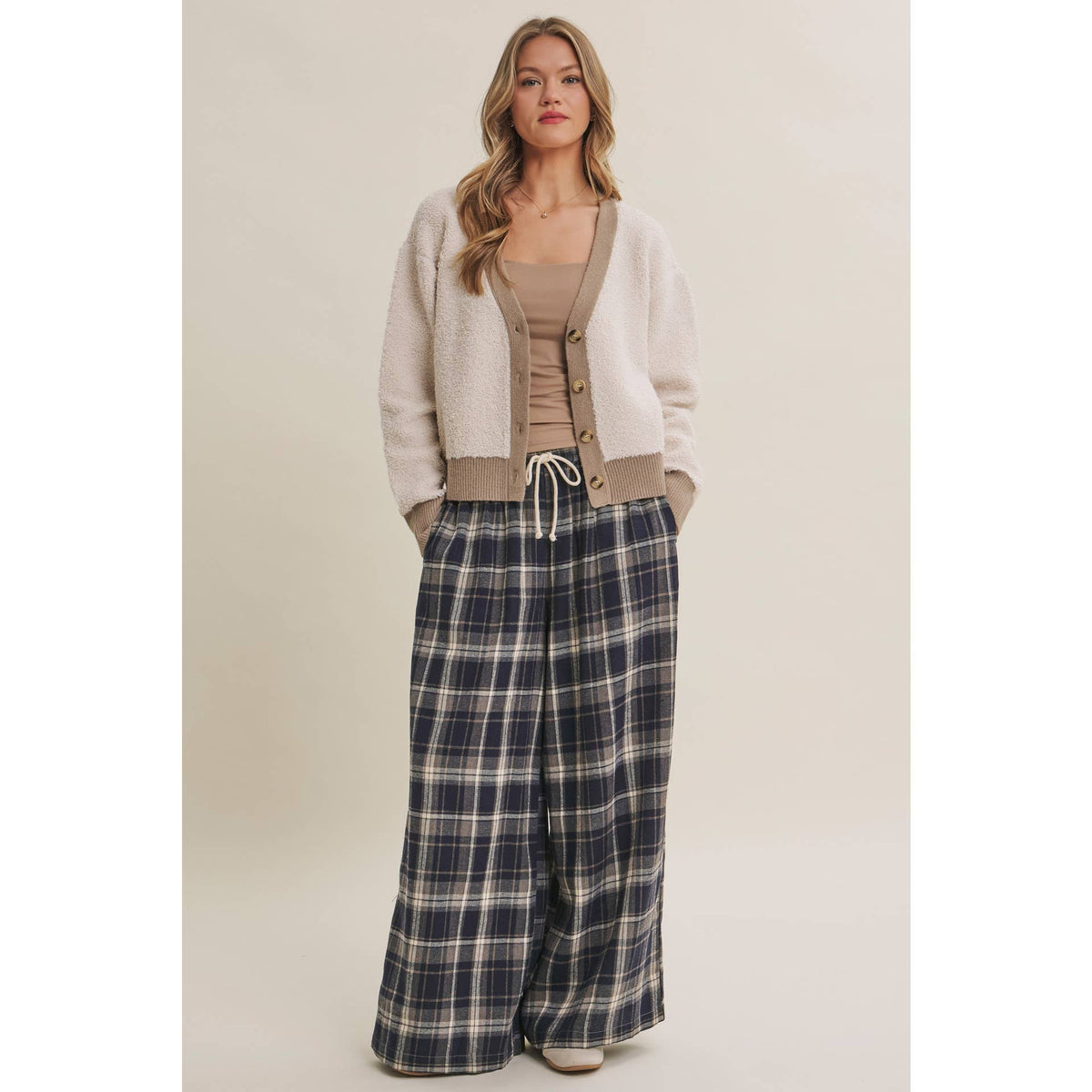 Boucle Button-Down Cardigan