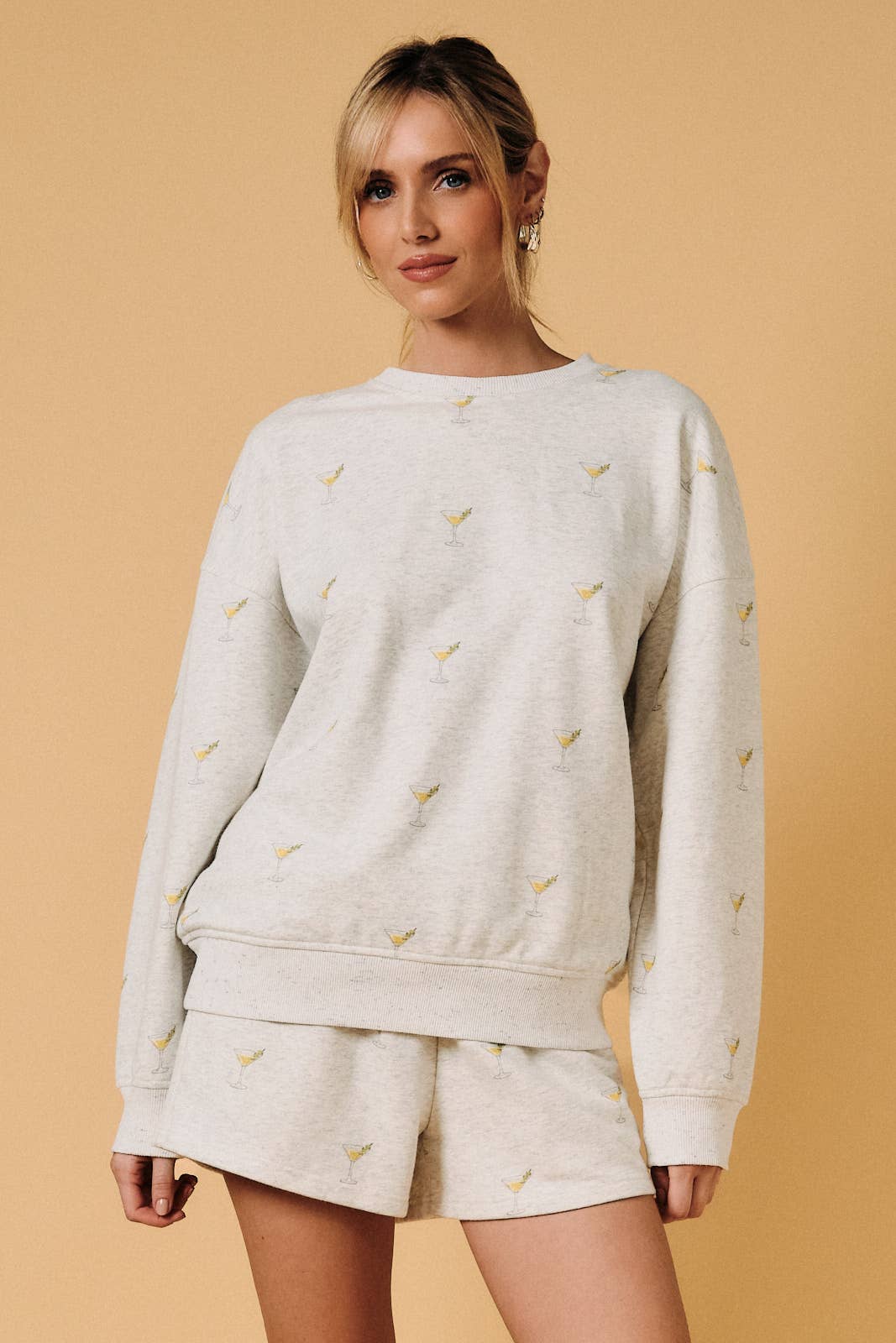 Martini Print Sweatshirt