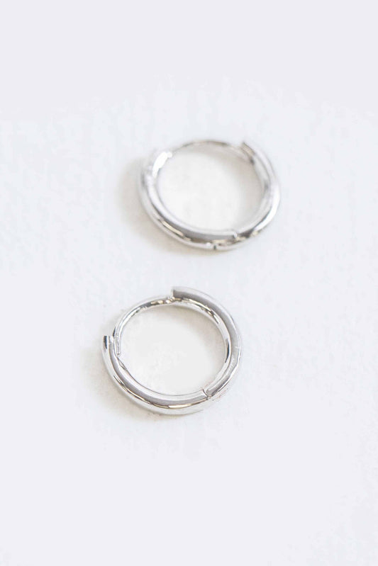 Ultra Mini Huggie Hoop Earrings | Silver