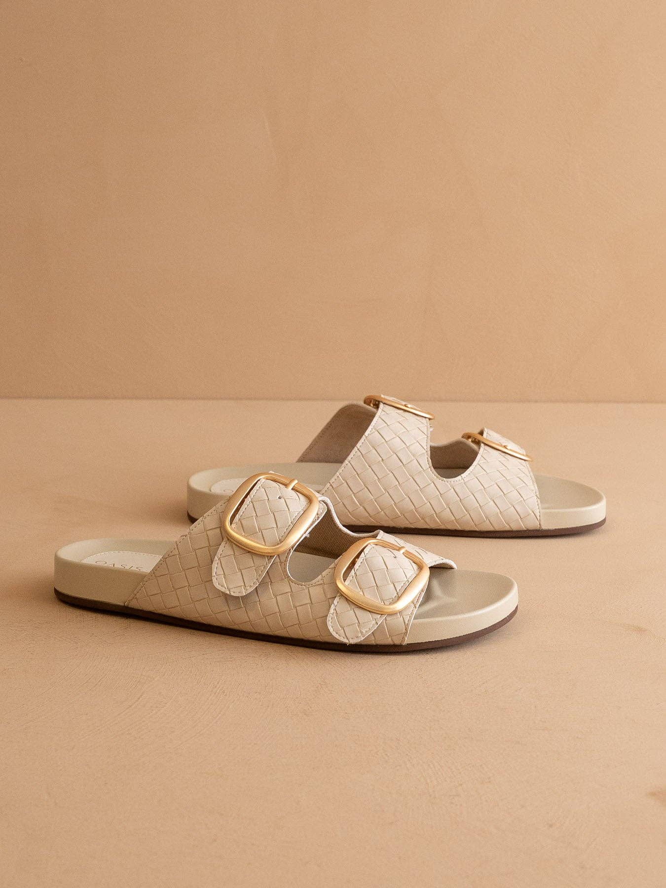 The Desiree | Beige Woven Slide