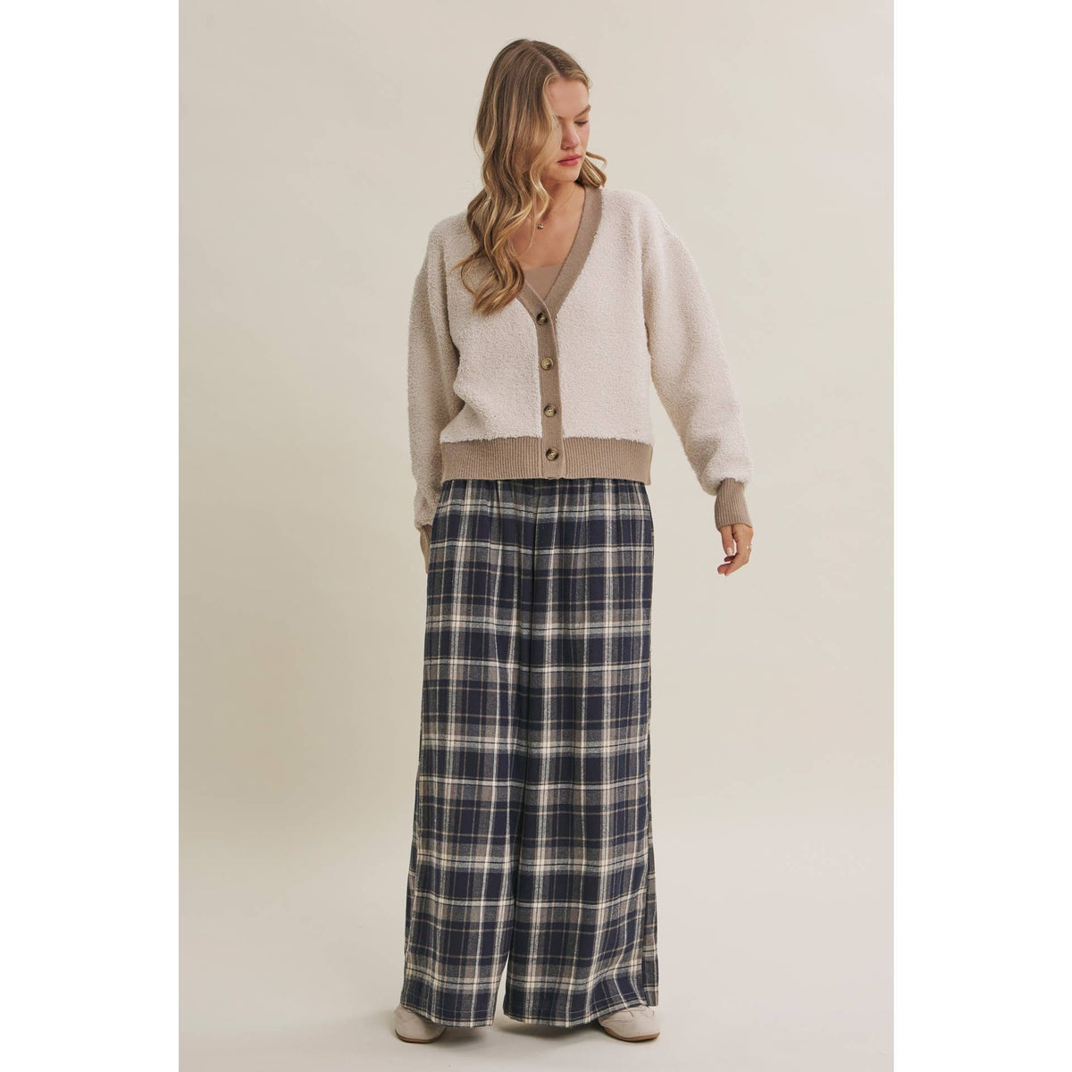 Boucle Button-Down Cardigan