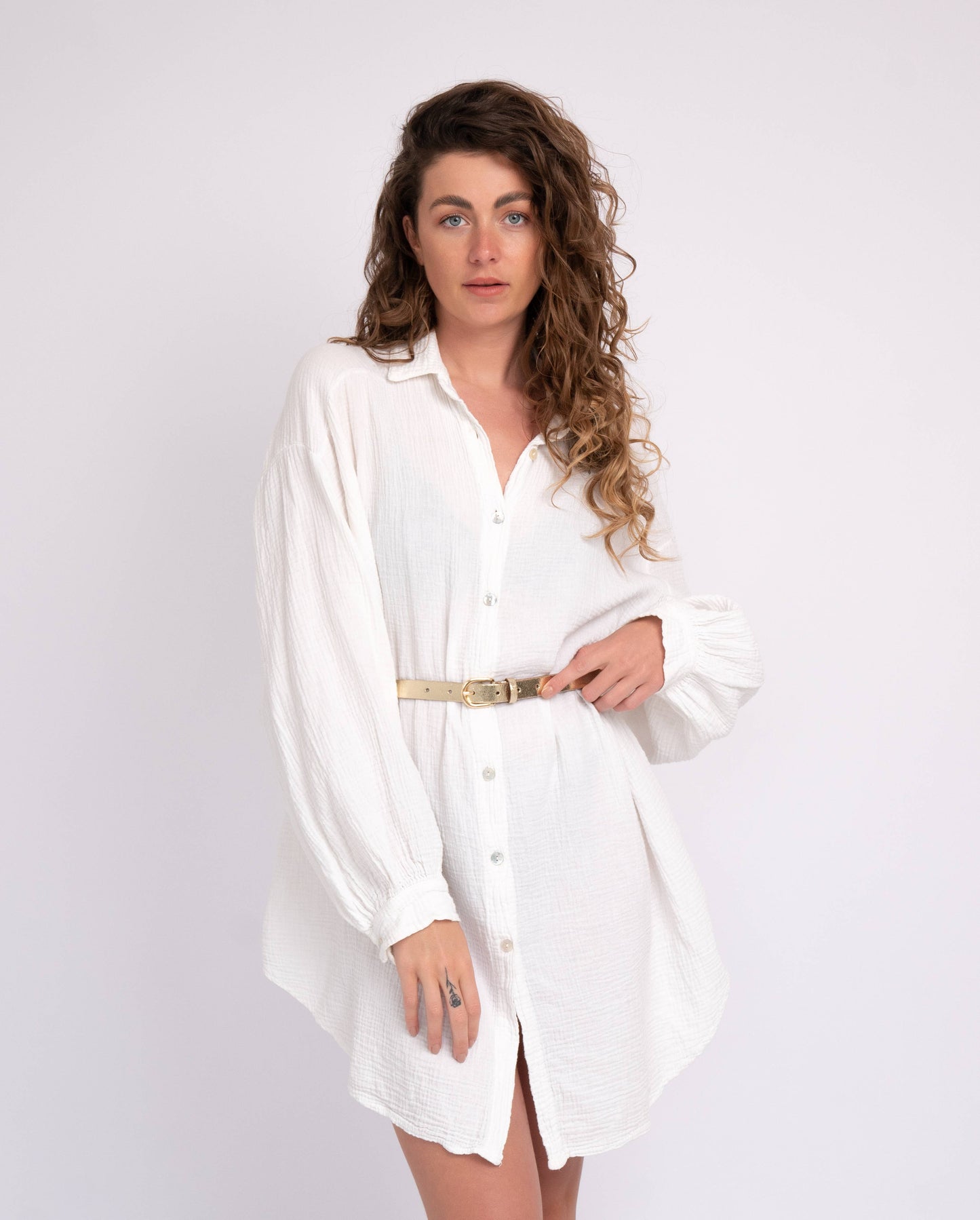Eva | Metallic Skinny Belt