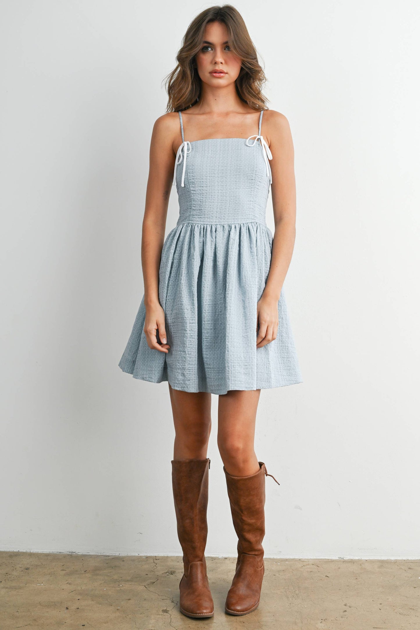 Gwen Polka Dot Fit & Flare Dress