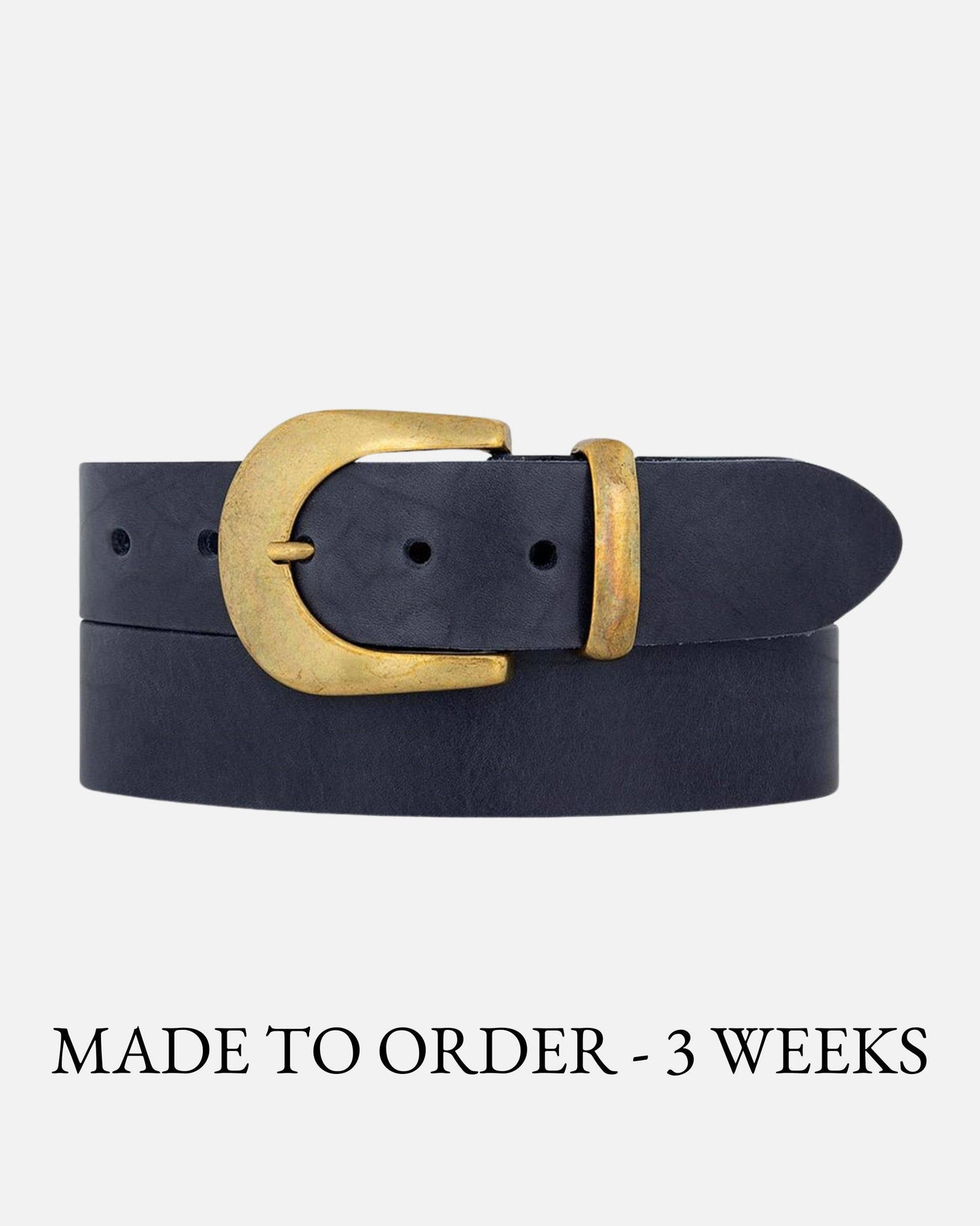 Andrea |  Gold Buckle Leather Belt Women