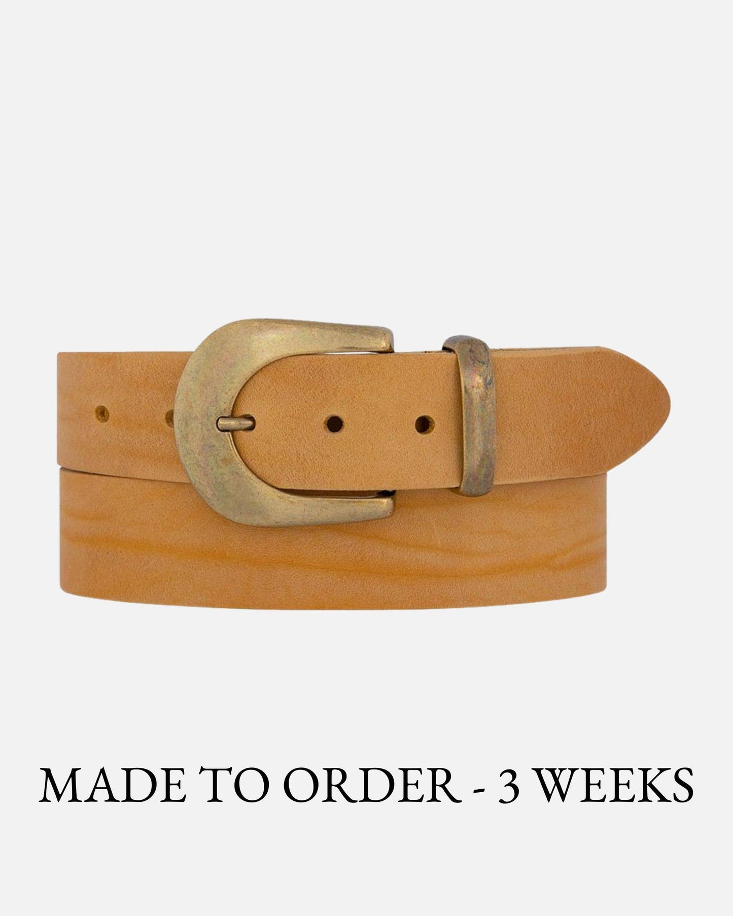 Andrea |  Gold Buckle Leather Belt Women
