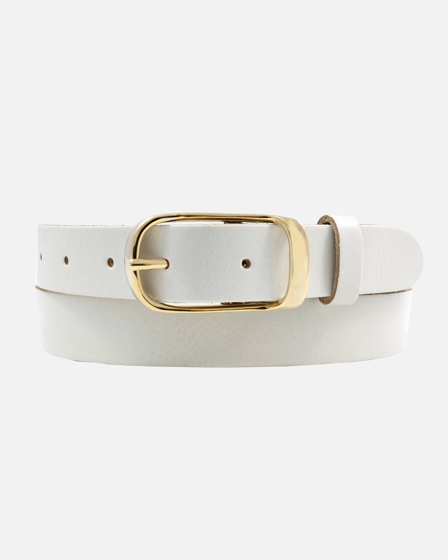 Lasse | Gold Buckle Skinny Belt