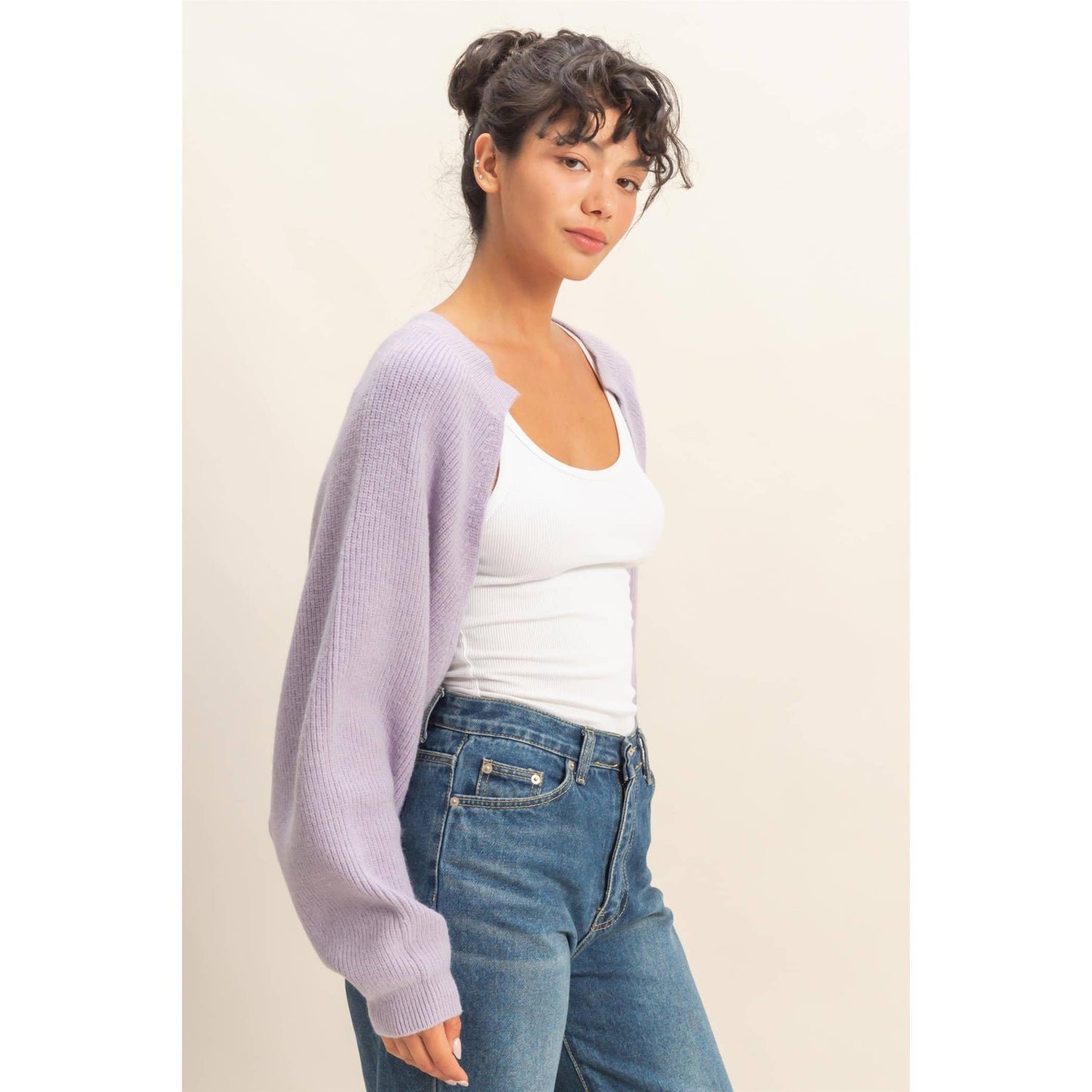 Liam Cropped Shrug Cardigan