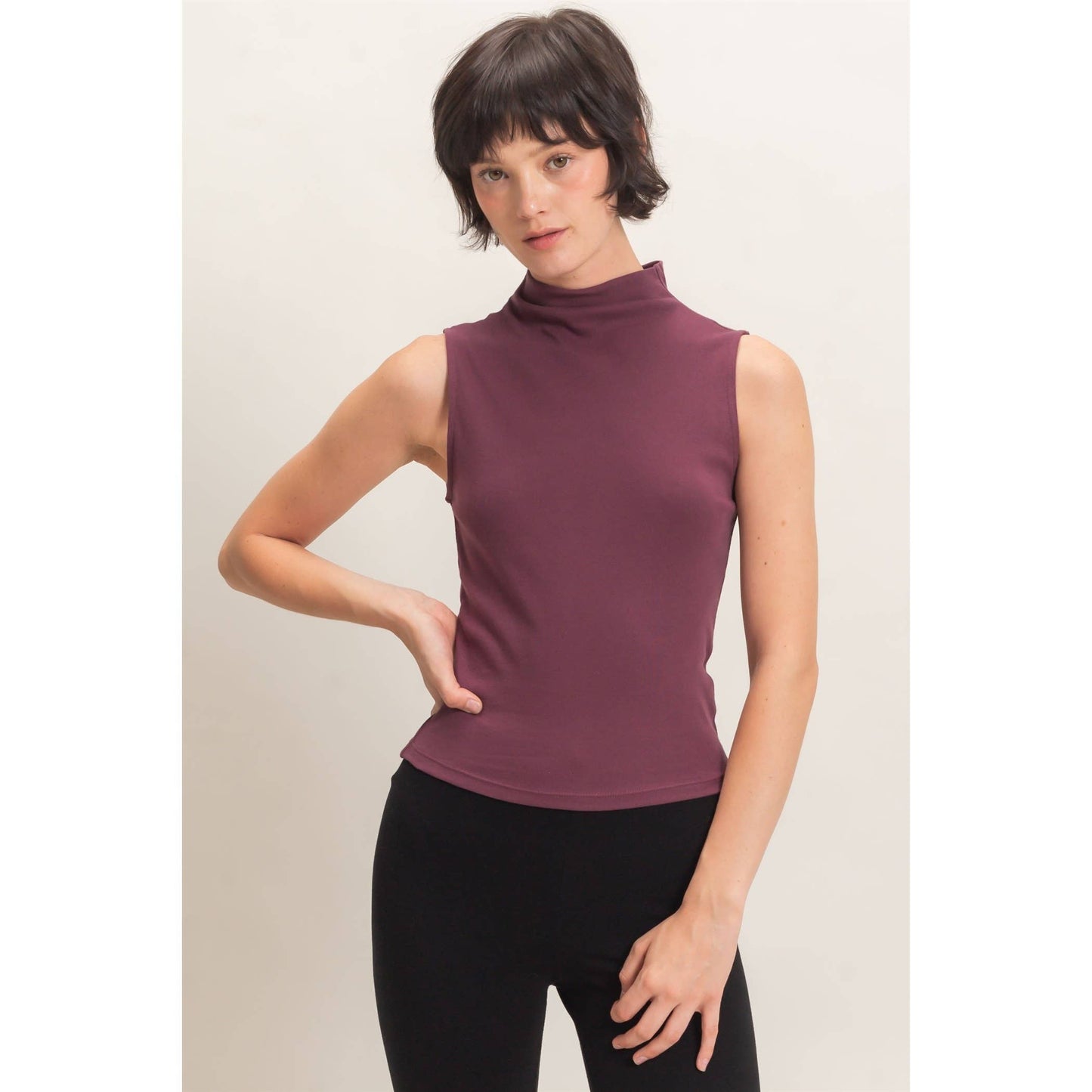 Ella Mock Neck Top