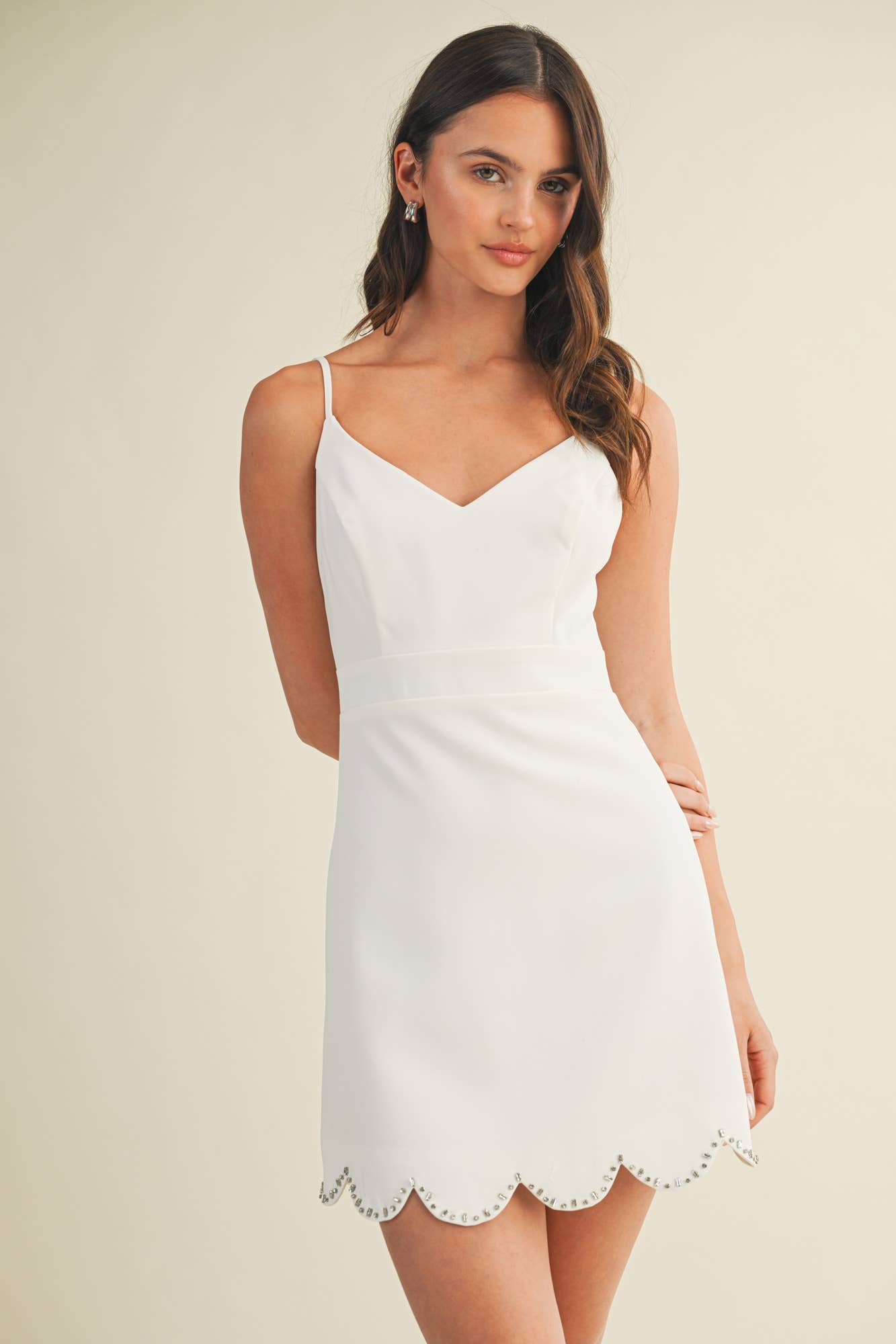 Patricia Scalloped Edge Dress