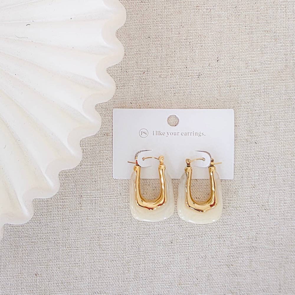 Cha-Cha Resin Hoop Earrings