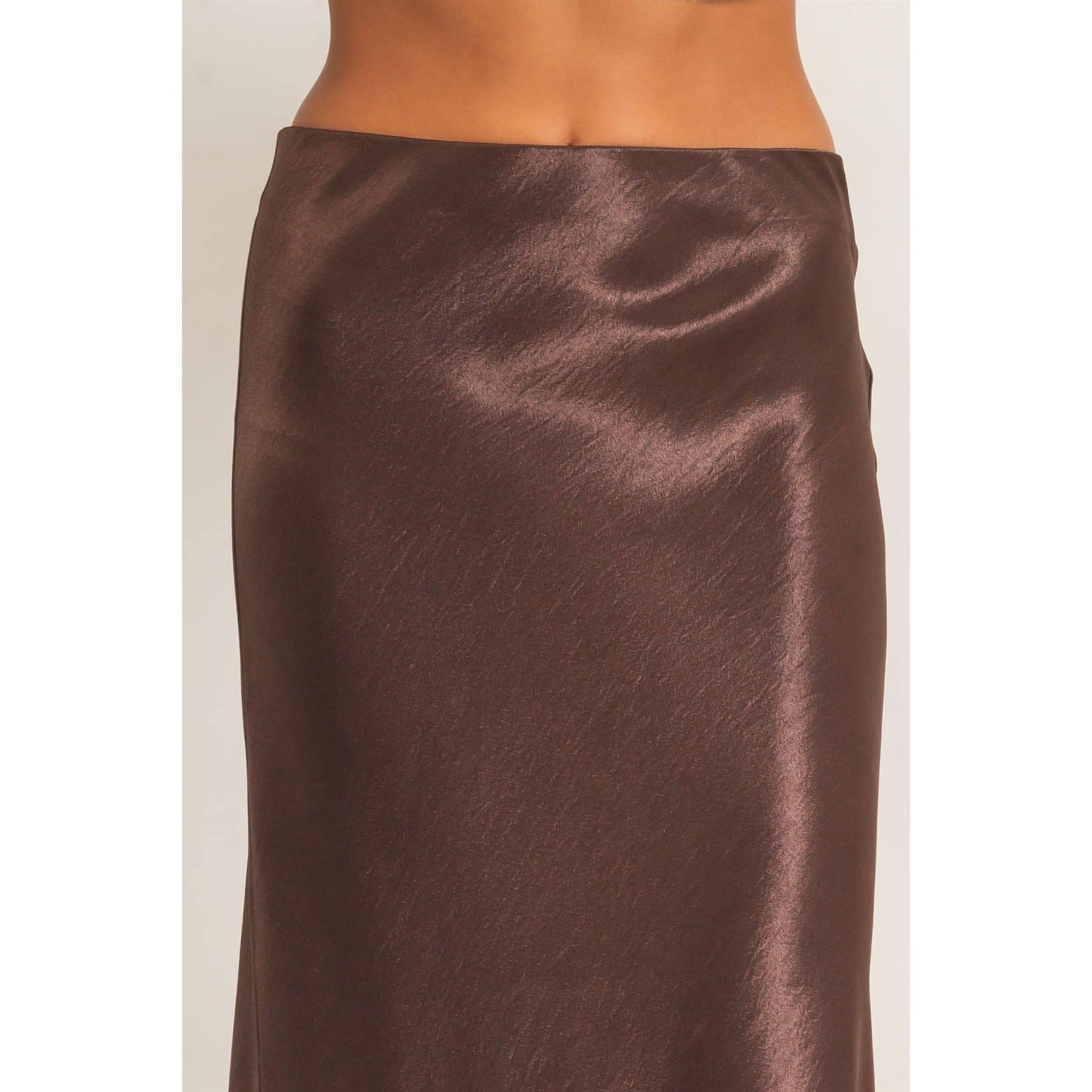 Gianna Satin Midi Skirt