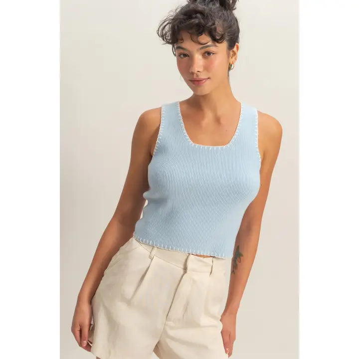 Catherine Stitch Square Neck Top