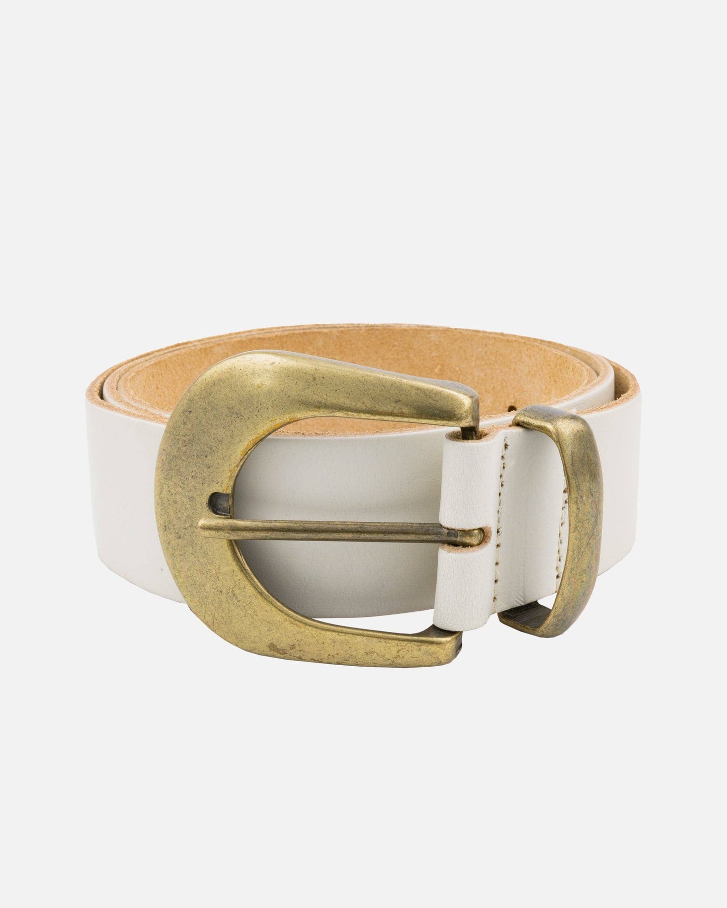 Andrea |  Gold Buckle Leather Belt Women