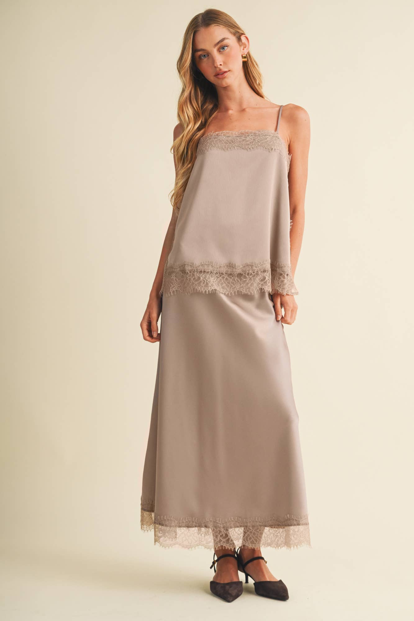 Amalie Scallop-Lace Trim Cami