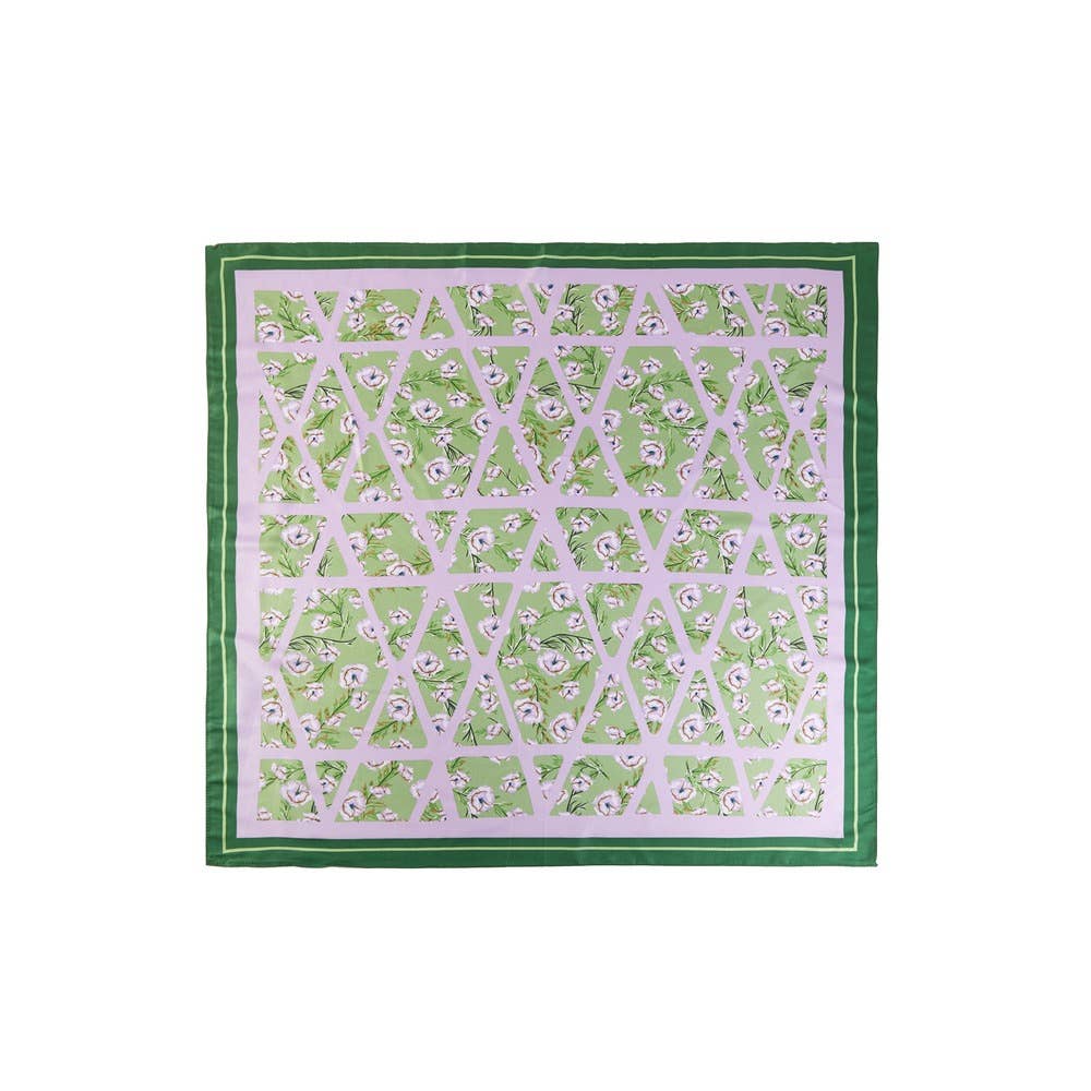 Triangle Window Ditsy Floral Square Scarf