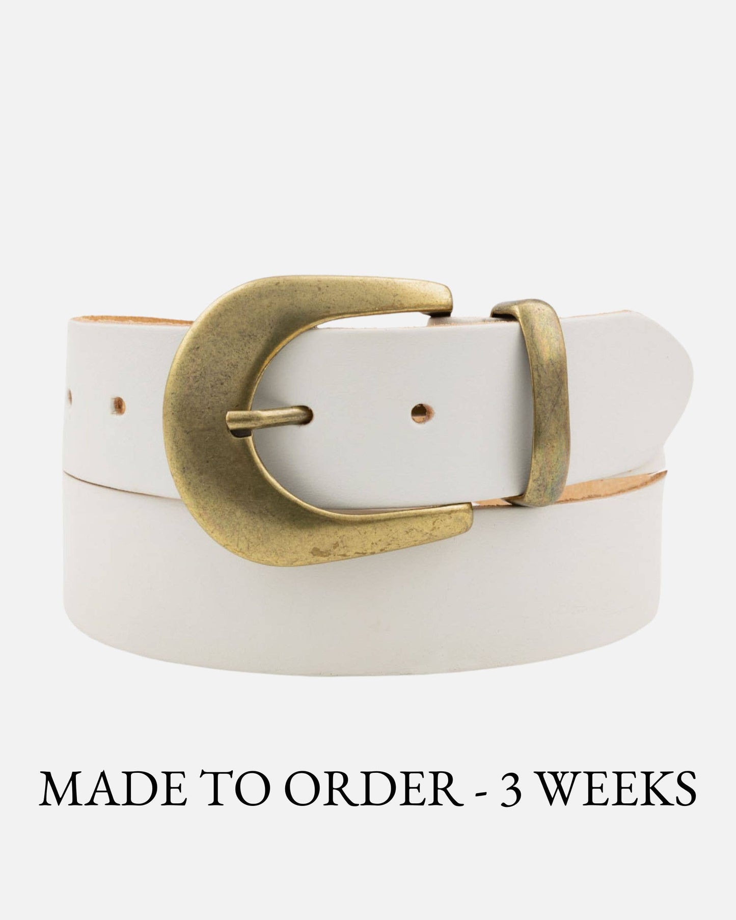 Andrea |  Gold Buckle Leather Belt Women