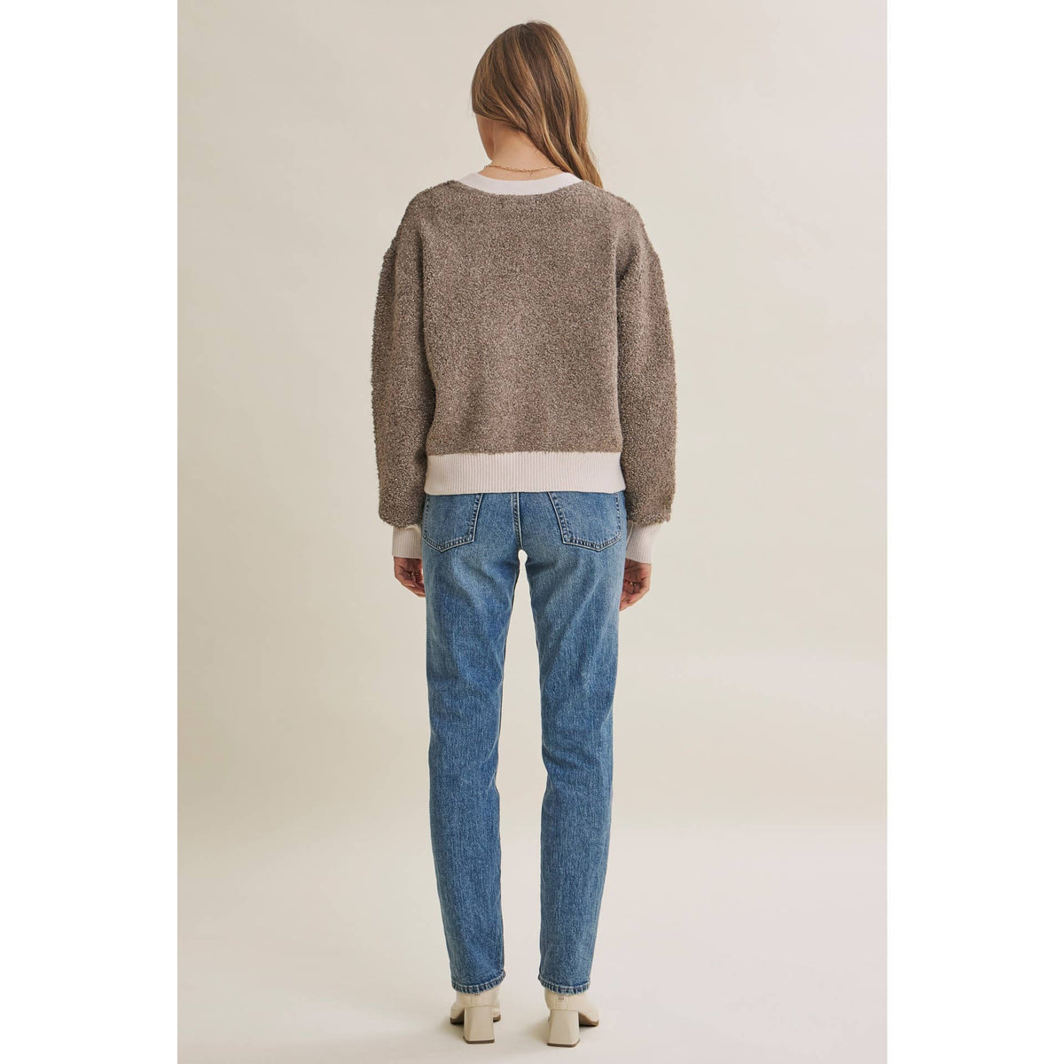 Boucle Button-Down Cardigan
