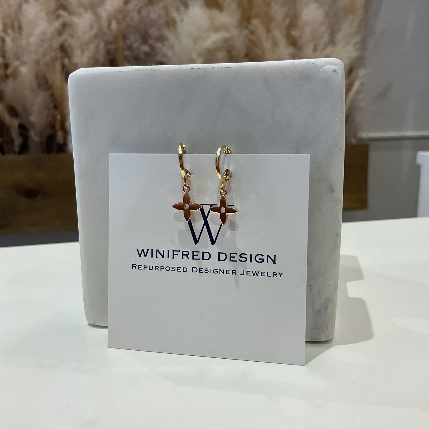 LV Mini Clover Huggie Earrings