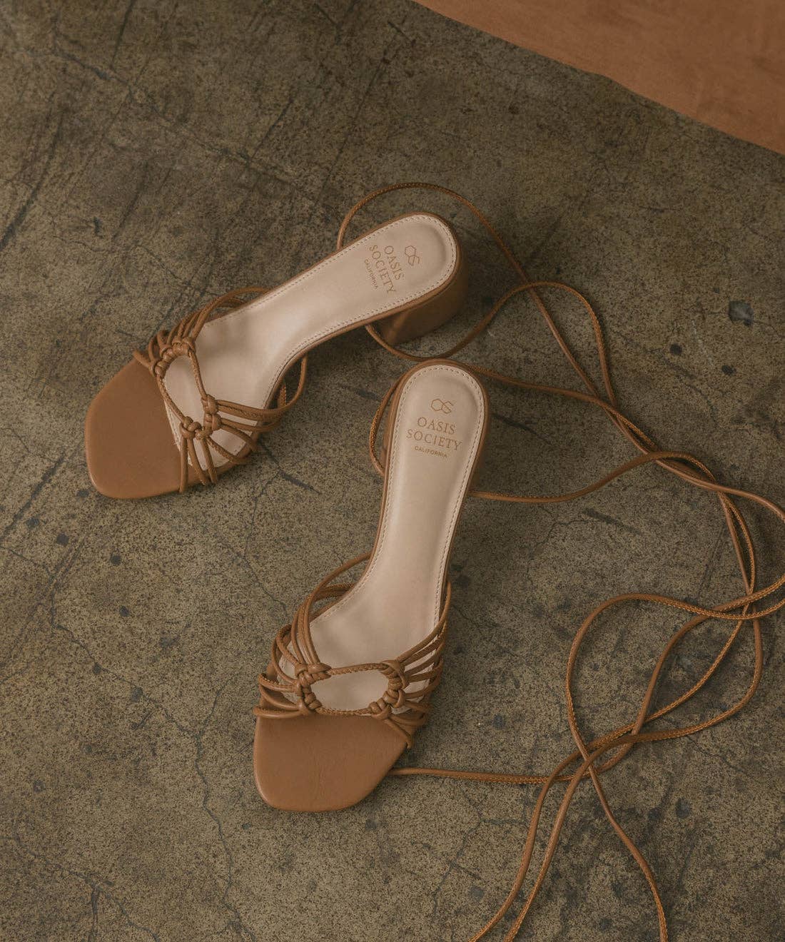 The Celia | Knotted Lace-Up Heel