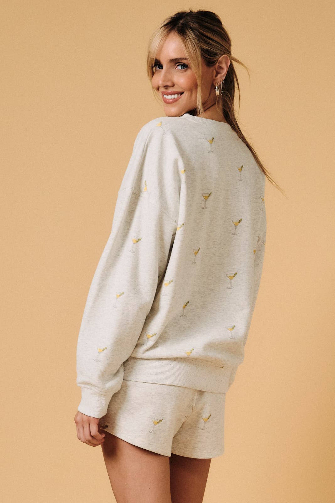 Martini Print Sweatshirt