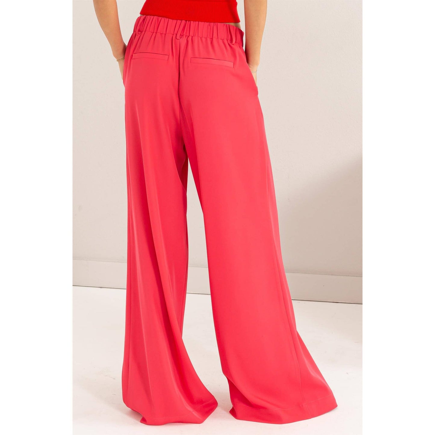 Shari High-Waist Pleated Pants