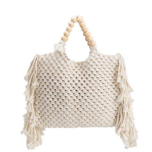 Lilibeth Cream Crotchet Tote Bag