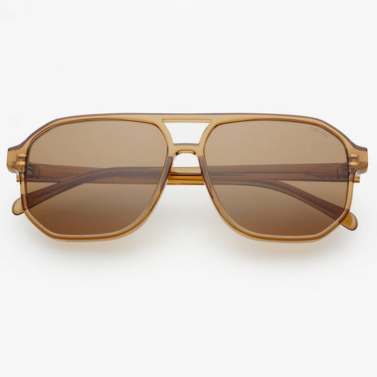 Billie Brown Aviator Sunglasses