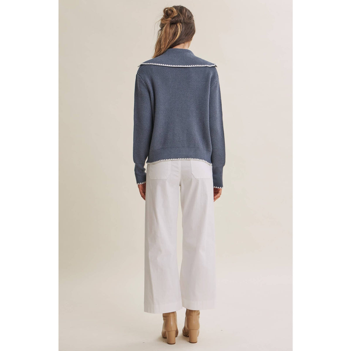 Benson Waffle Knit Zip-Up