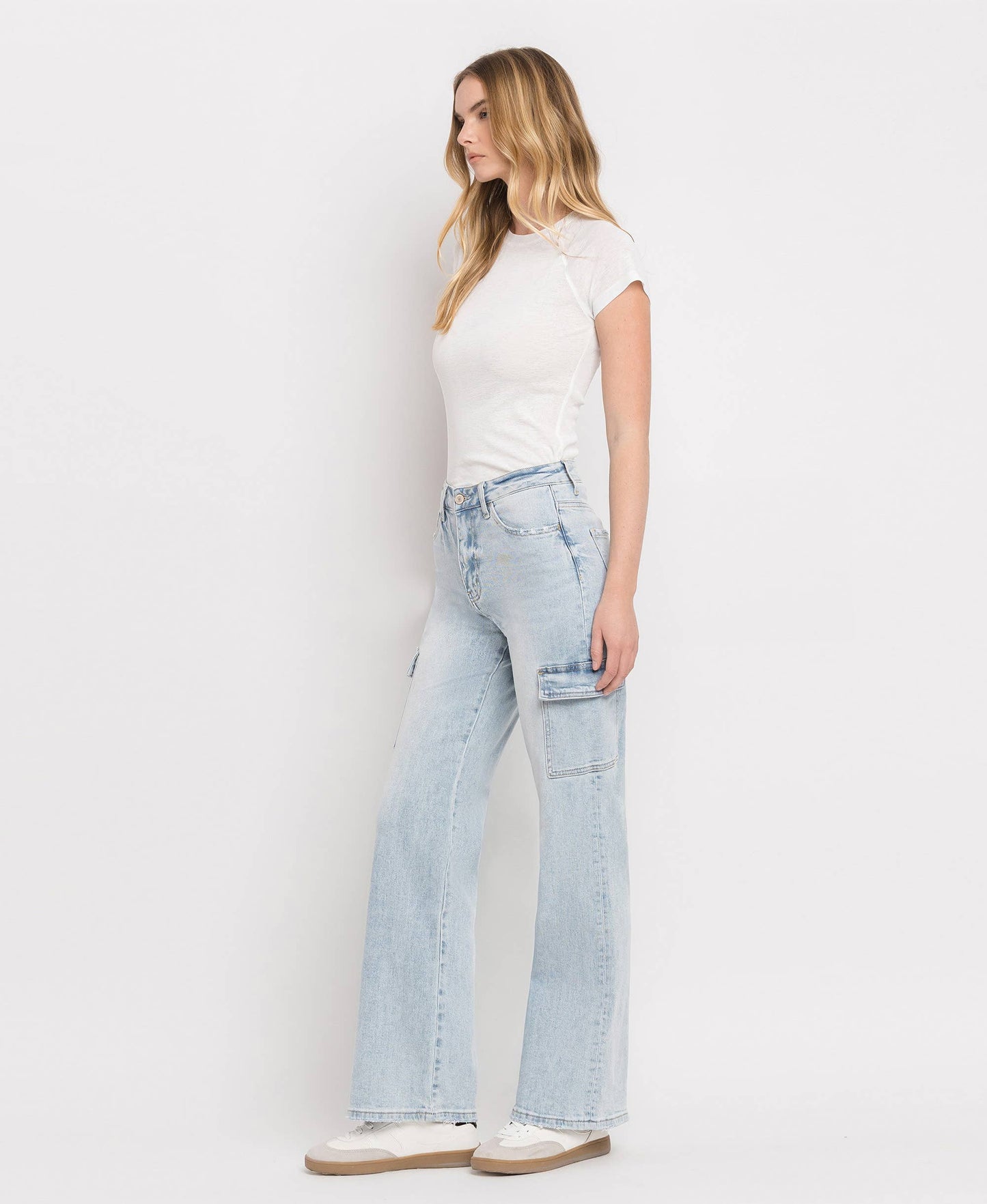 Alyssa 90'S High Rise Cargo Straight Jeans