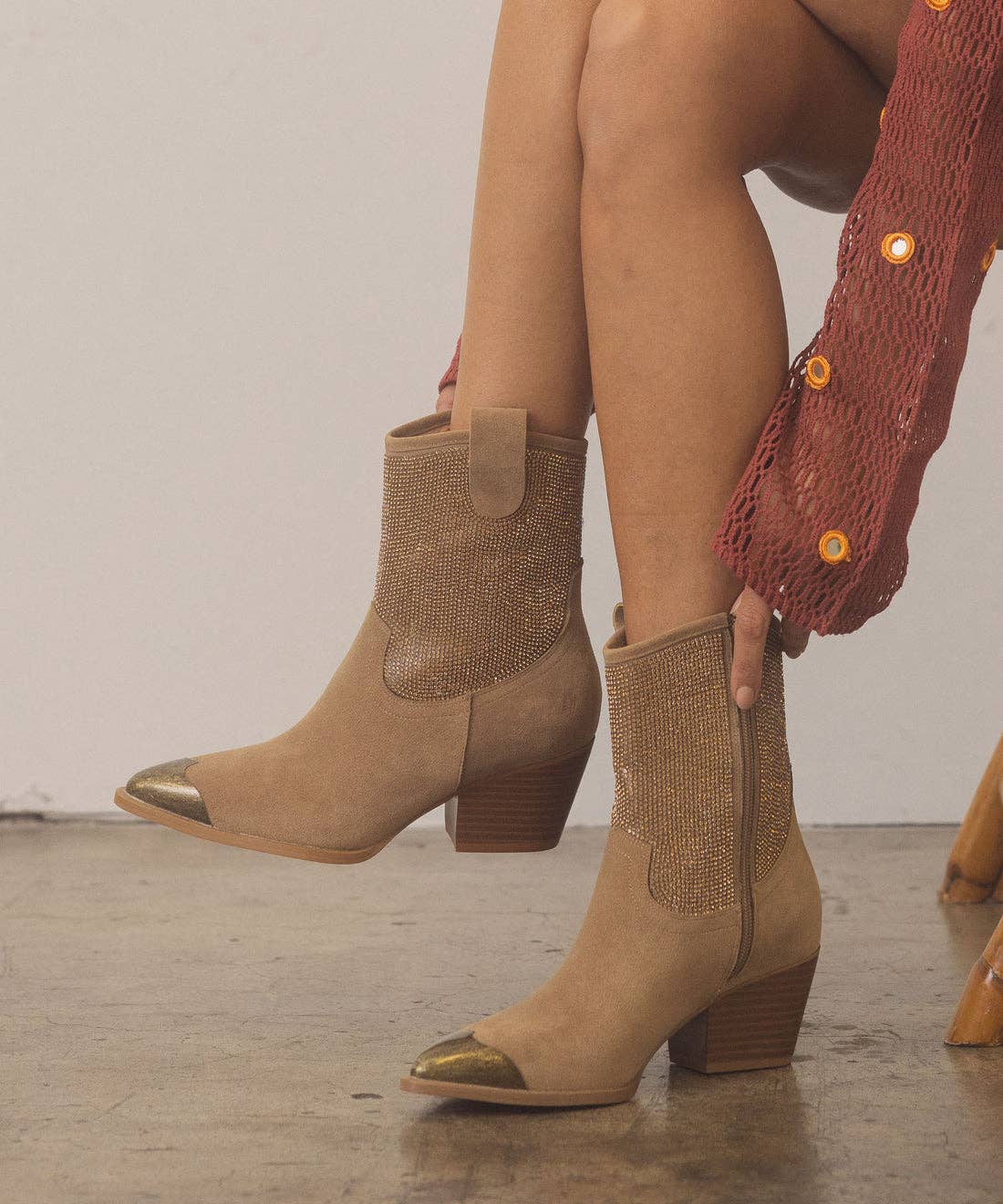 The Wren | Western Rhinestone Bootie