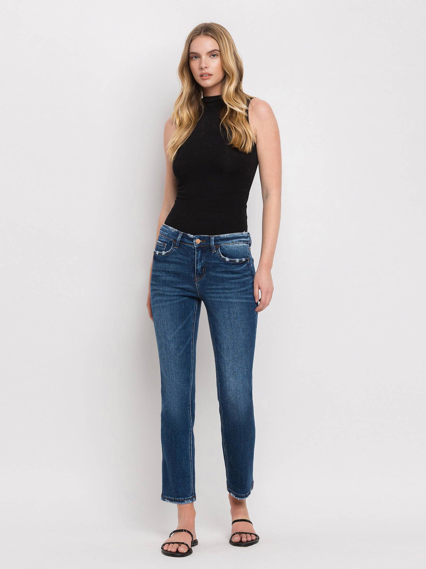 Janine Mid Rise Ankle Slim Jeans